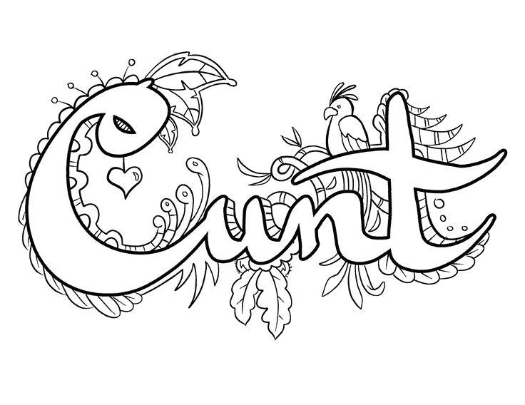 Free Cuss Word Cunt Coloring Pages printable
