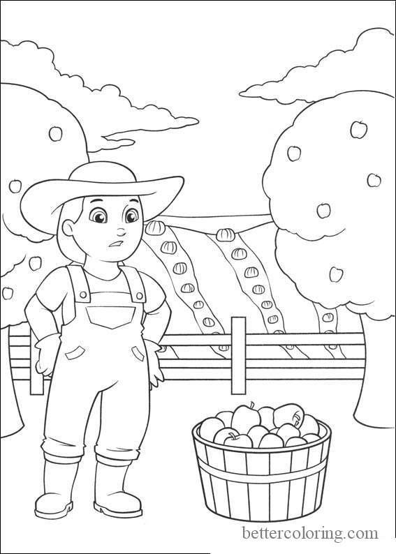 Free Farmer from Paw Patrol Thanksgiving Coloring Pages printable