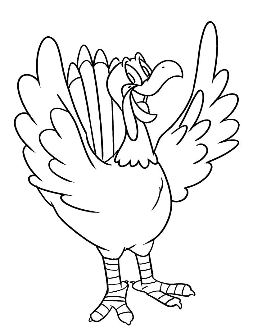 Free Free Turkey Coloring Pages Happy Turkey printable
