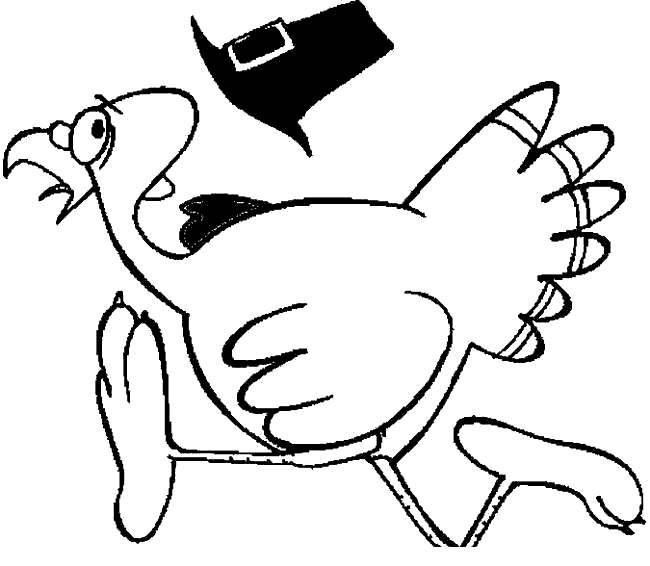 Free Free Turkey Coloring Pages Scared Turkey printable