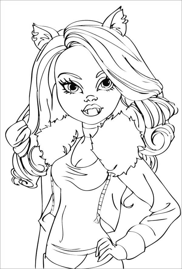 Free Monster High Black Girl Coloring Pages printable