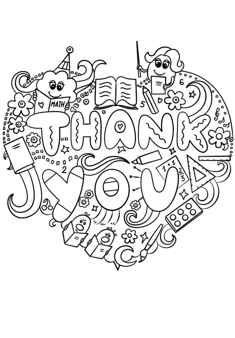 Pattern of Thank You For Your Service Coloring Pages Free Printable