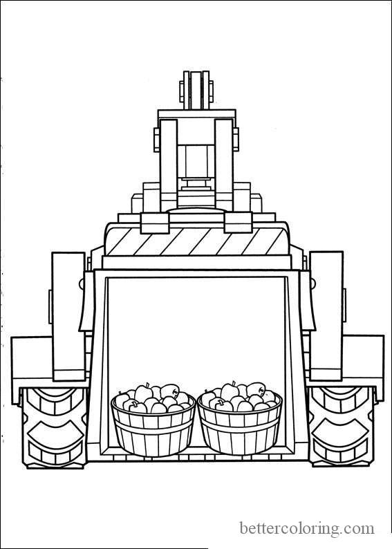 Free Paw Patrol Thanksgiving Coloring Pages Tractor printable