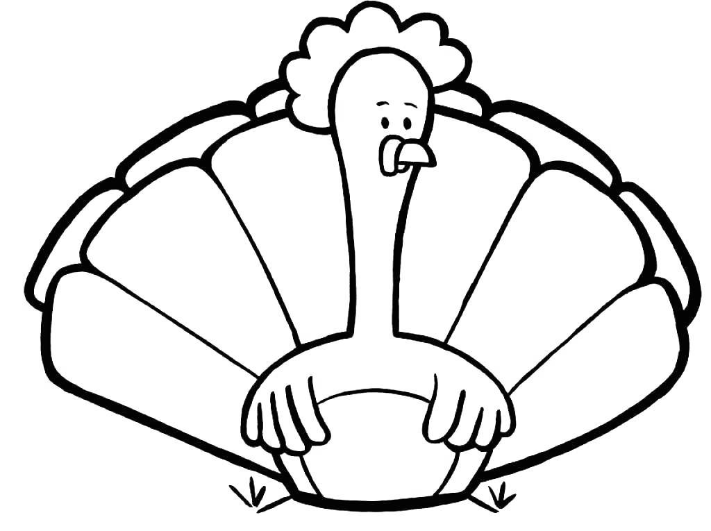 Free Simple Free Turkey Coloring Pages printable