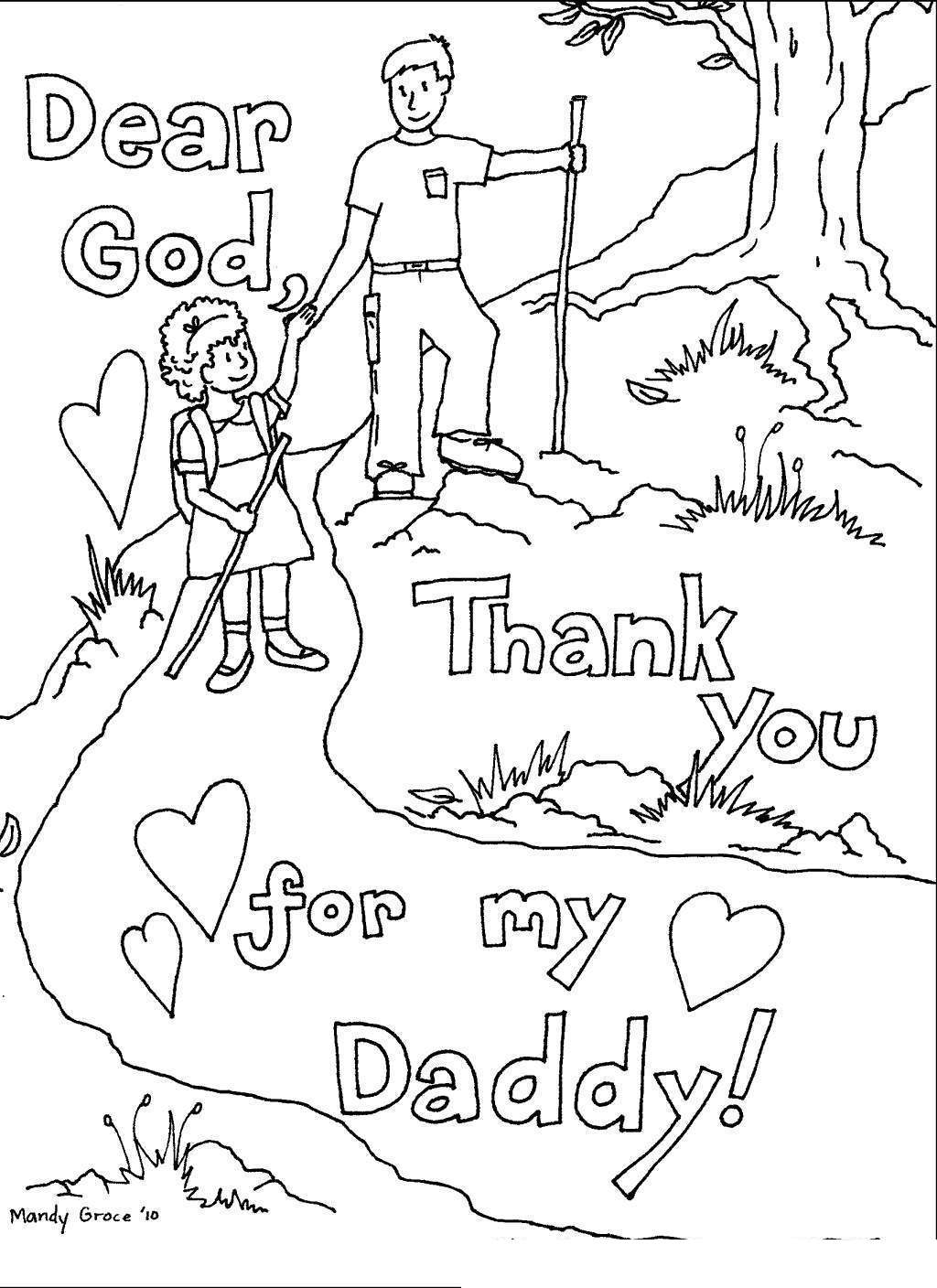Free Thank You Daddy For Your Service Coloring Pages printable