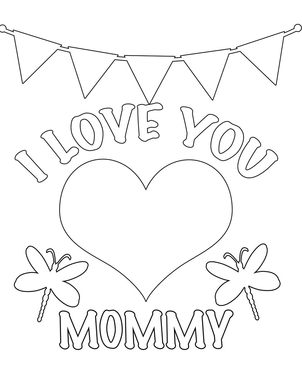 Thank You For Your Service Coloring Pages I Love You Mommy - Free