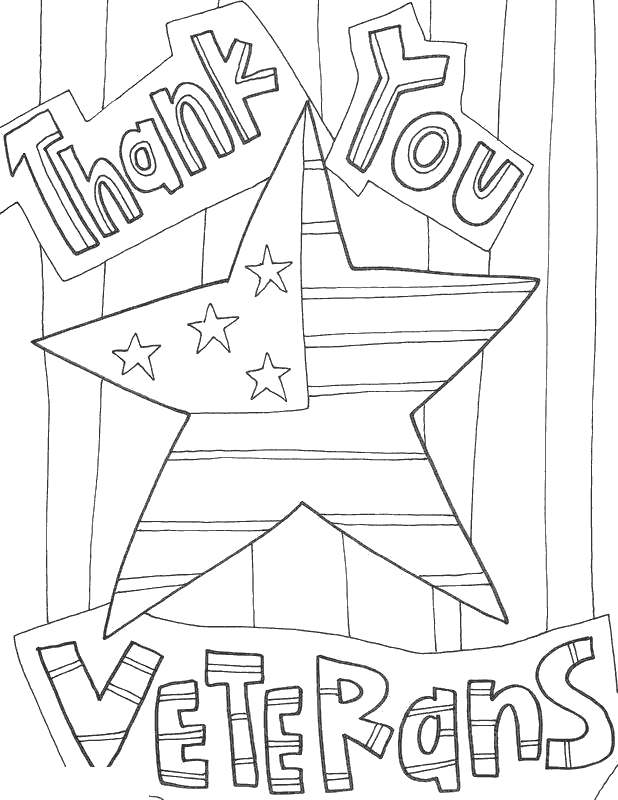 Thank You For Your Service Coloring Pages Thank You Veterans - Free