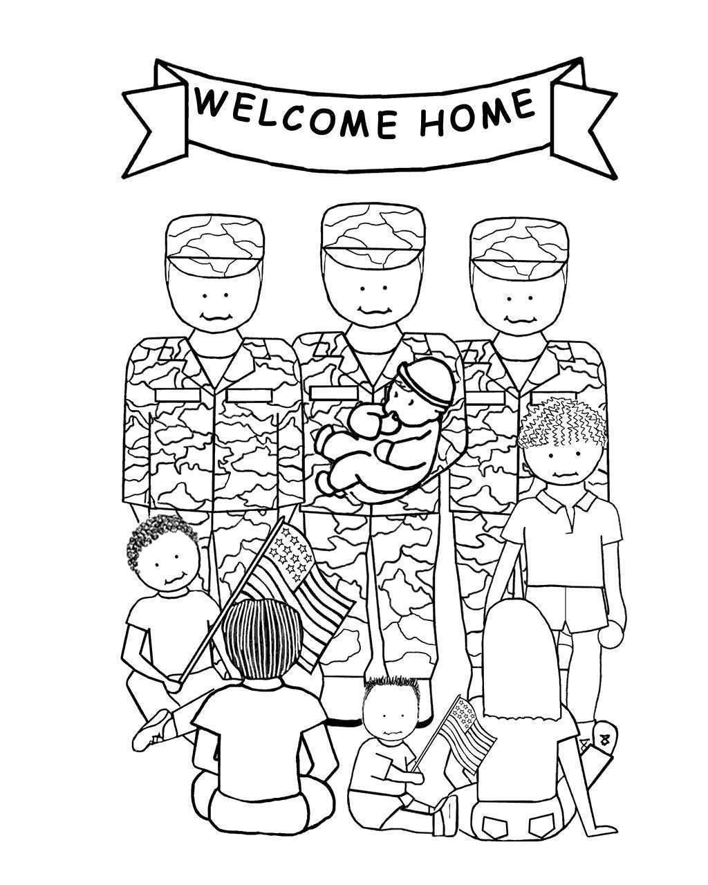 Thank You For Your Service Coloring Pages Thank You Soldier Free 