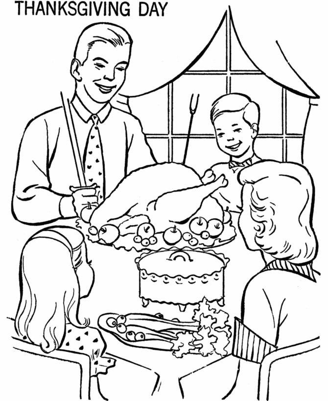 Free Thanksgiving Day Food Coloring Pages printable
