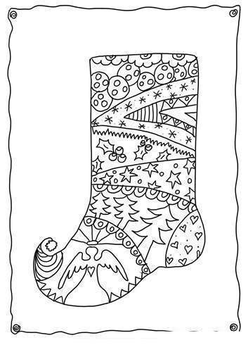 Free Adult Drawing Stocking Coloring Pages printable