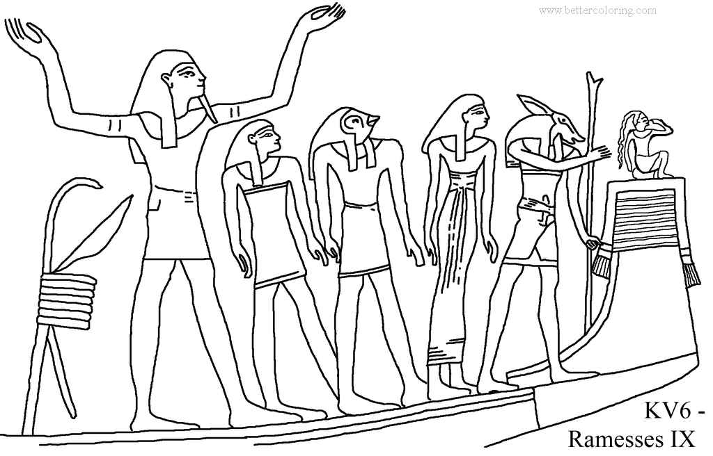 Free Ancient Egyptian Army Coloring Pages printable