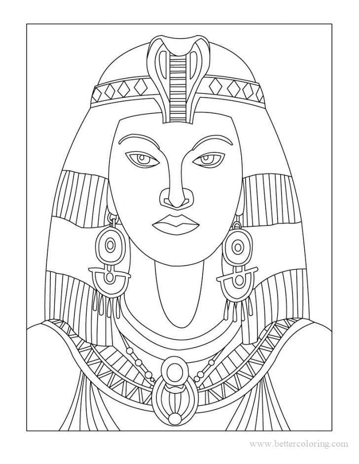 Free Ancient Egyptian Queen Coloring Pages printable