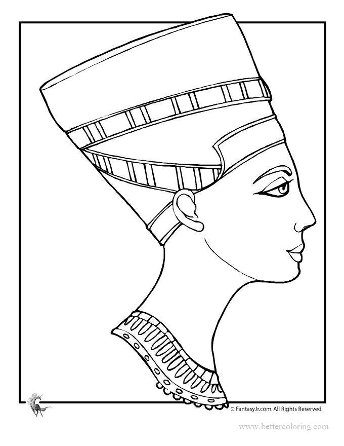 Free Ancient Egyptian Woman Coloring Pages printable