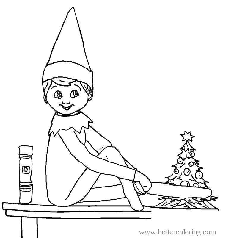 Cute Elf On The Shelf Coloring Pages Free Printable Coloring Pages