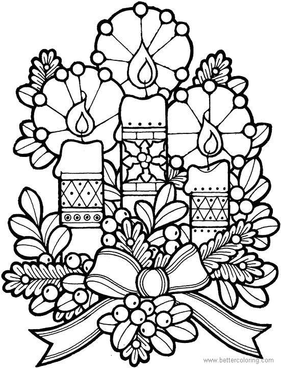 Detailed Christmas Candles Coloring Pages Free Printable Coloring Pages Detailed Christmas Candles Coloring Pages Free Printable Coloring Pages
