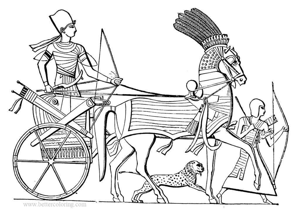 Free Egyptian Carriage Coloring Pages printable