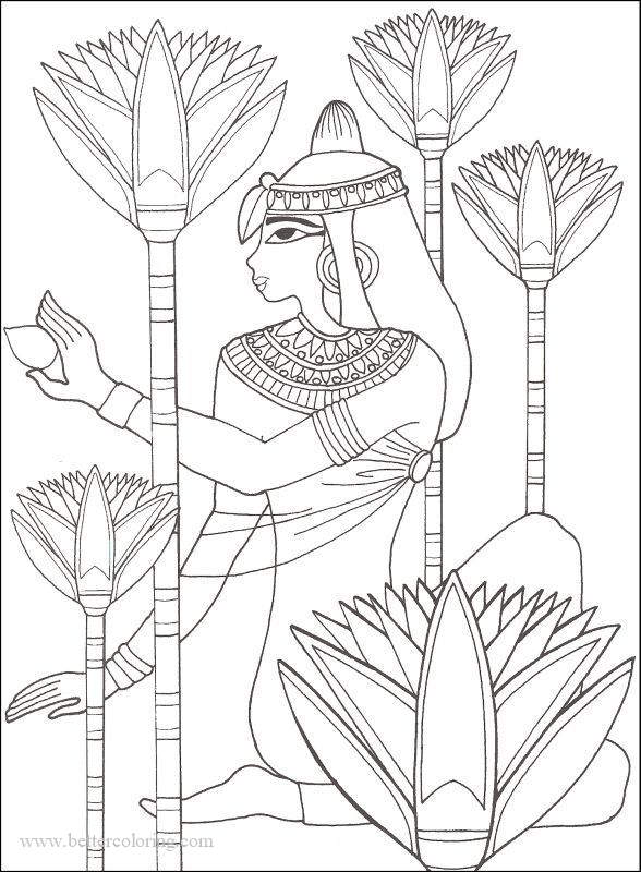 Free Egyptian Girl Coloring Pages printable