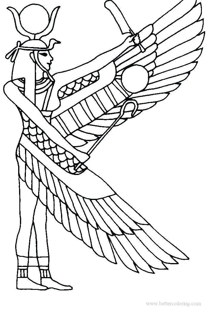 Free Egyptian God Isis Coloring Pages printable