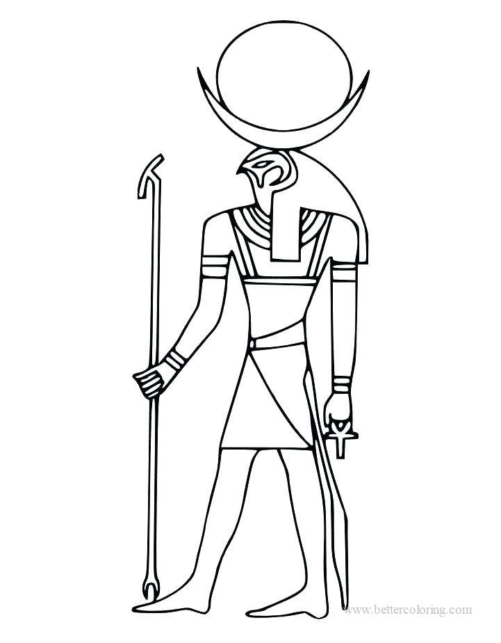 Free Egyptian Gods Ra Coloring Pages printable