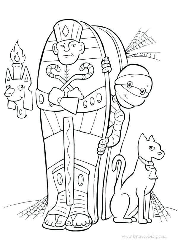 Free Egyptian Mummy Coloring Pages printable