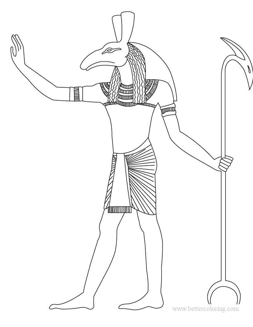 Free Egyptian Seth Coloring Pages printable