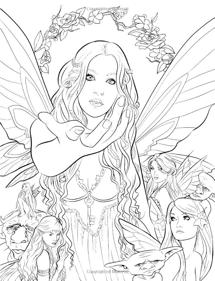 Free Elves Fairy Coloring Pages printable