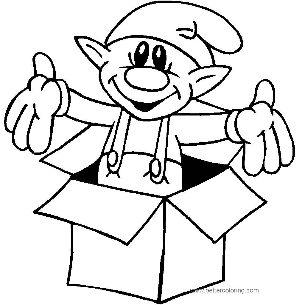 Free Evles In Box Coloring Pages printable