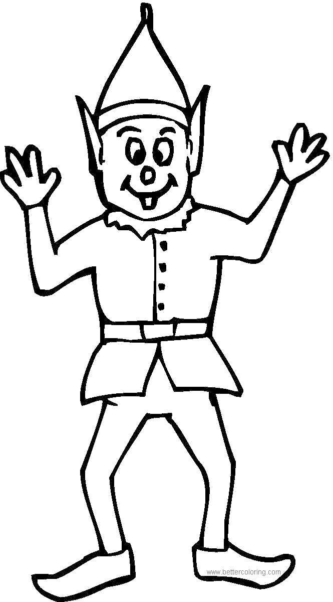 Free Evles Outline Coloring Pages printable