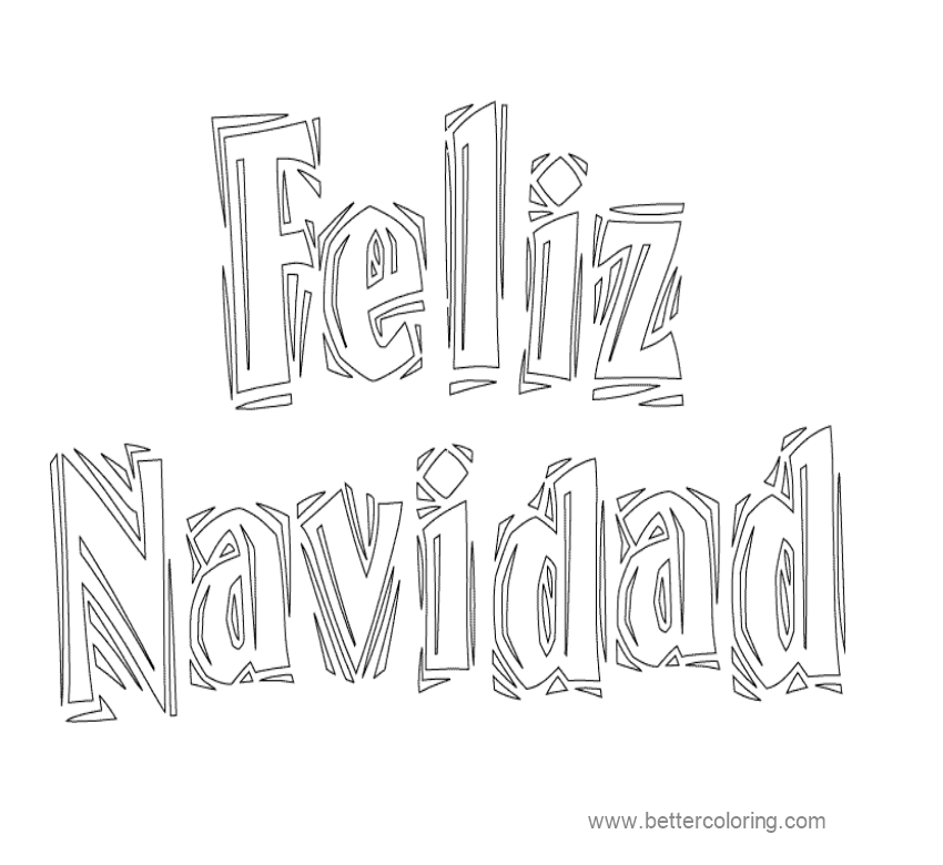 Feliz Navidad Coloring Pages Free Printable Coloring Pages