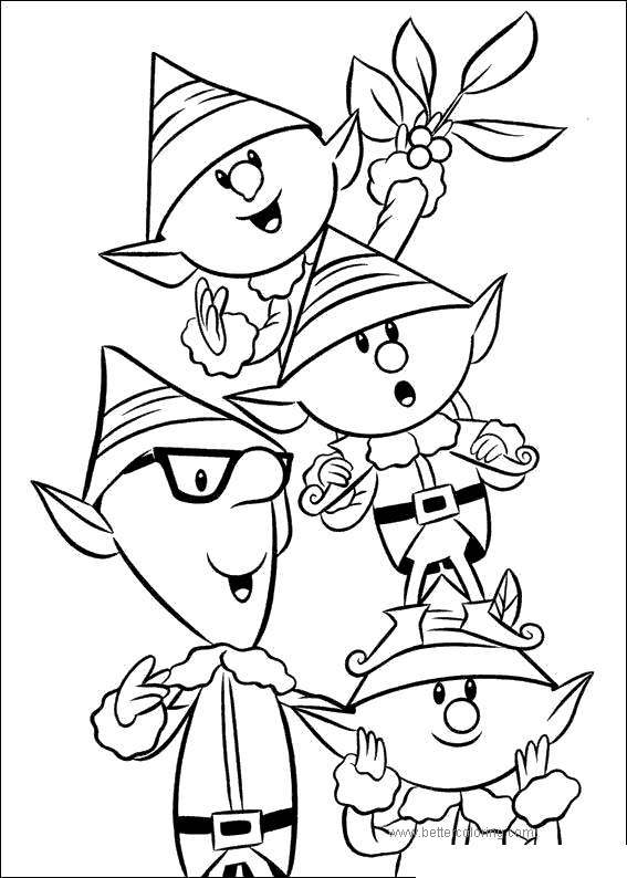 Free Four Evles Coloring Pages printable