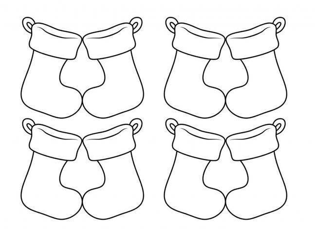 Free Four Pairs Stockings Coloring Pages printable