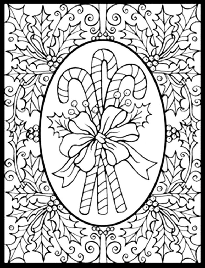 Free Free Detailed Christmas Candy Cane Coloring Pages printable