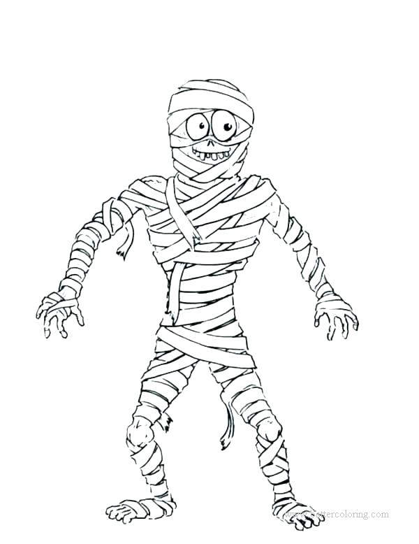 Free Funny Egyptian Mummy Coloring Pages printable
