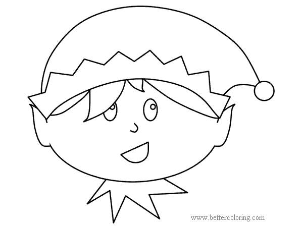 Free Head of Elf On The Shelf Coloring Pages printable