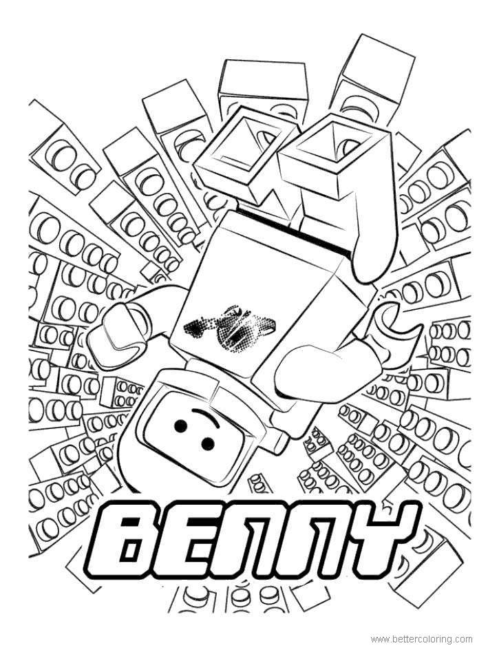 Free Lego Movie Benny Coloring Pages printable