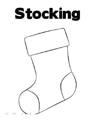 Free Letter S is for Stocking Coloring Pages printable