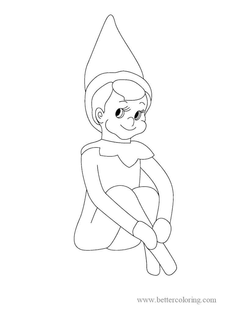 Lovely Elf On The Shelf Coloring Pages - Free Printable Coloring Pages