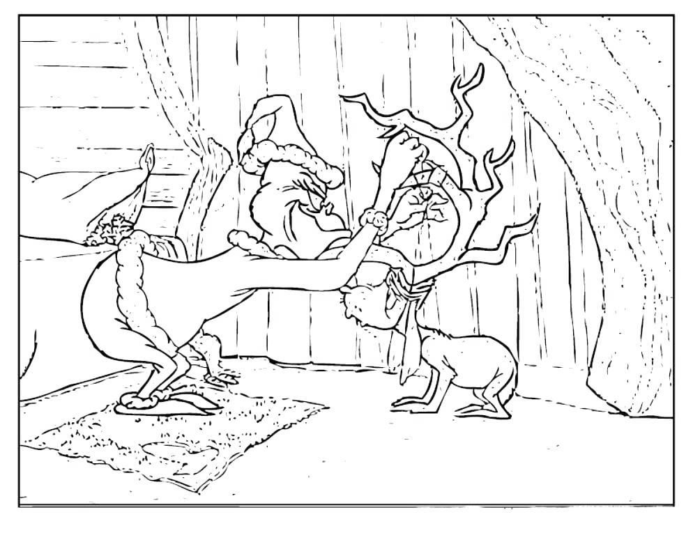 Free Max and Grinch from Whoville Coloring Pages printable