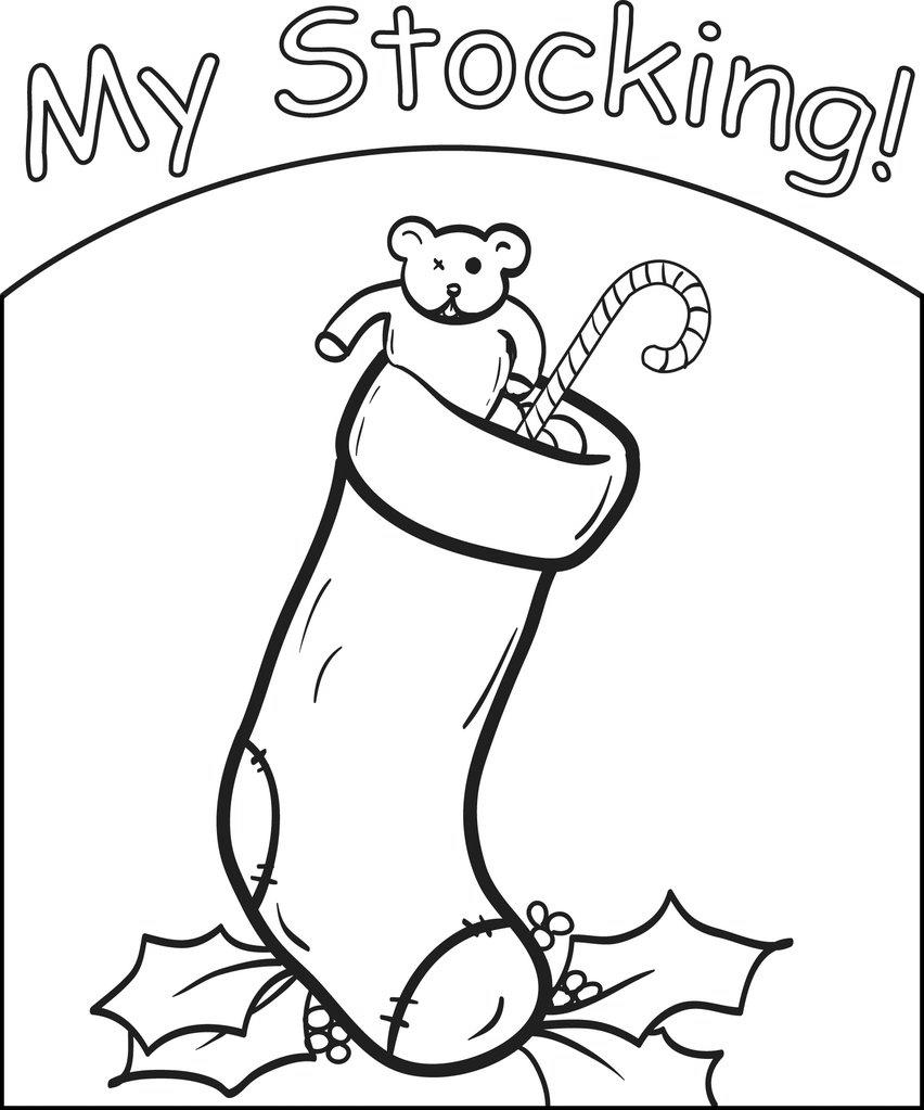 Free My Stocking Coloring Pages printable
