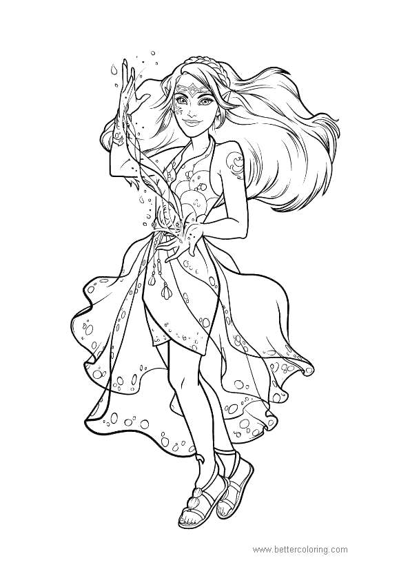 Free Naida Riverheart from Elvendale Coloring Pages printable