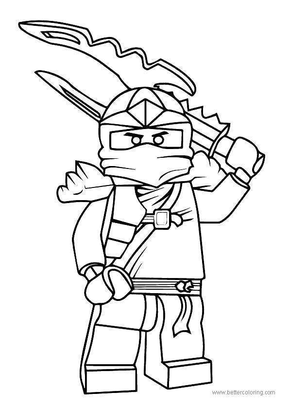 Free Ninja from Lego Movie Coloring Pages printable