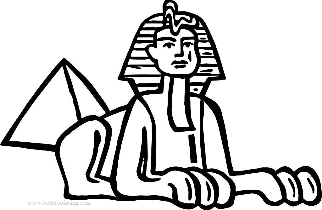 Free Sphinx from Egyptian Coloring Pages printable