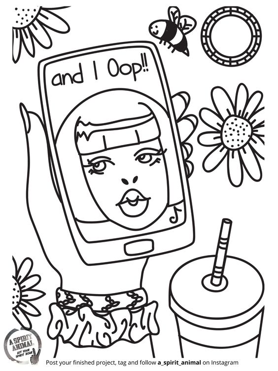 VSCO Phone Coloring Pages - Free Printable Coloring Pages