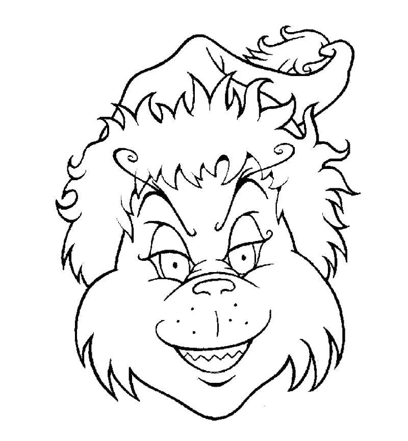 Whoville Grinch Face Coloring Pages Free Printable Coloring Pages