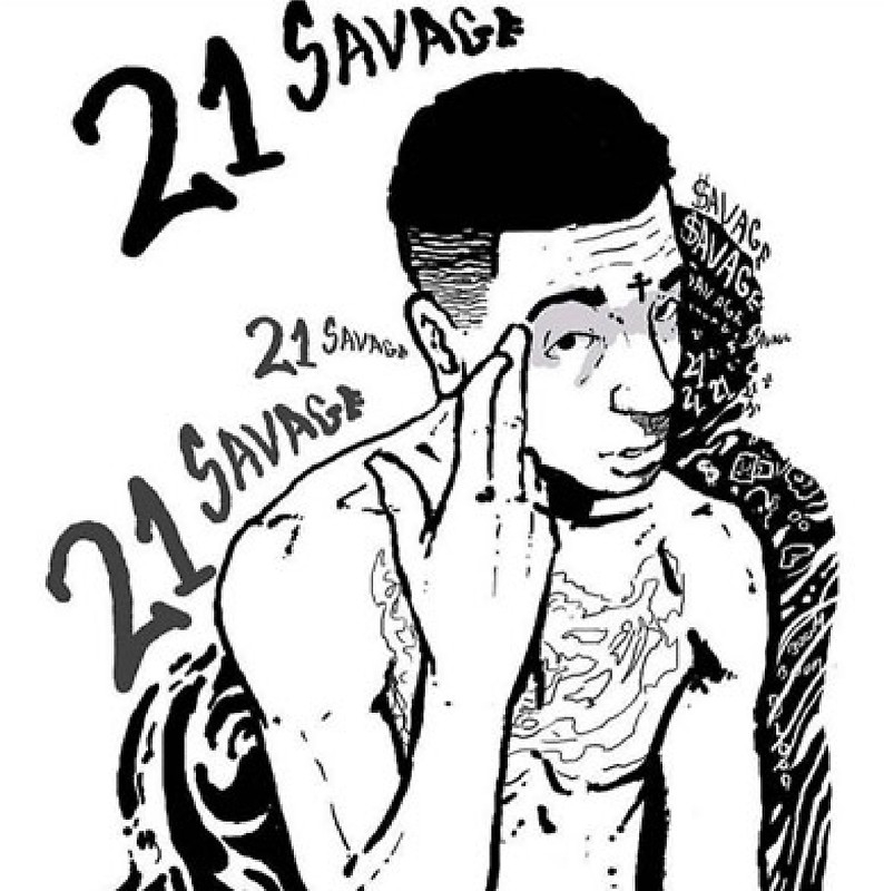 Free 21 SAVAG Rapper Coloring Pages printable