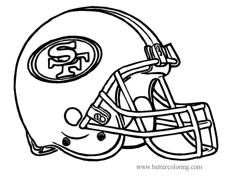 Free 49ers Helmet Coloring Pages printable