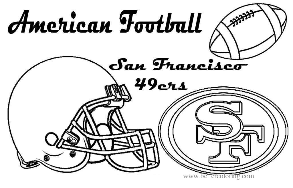 Free American Football 49ers Coloring Pages printable