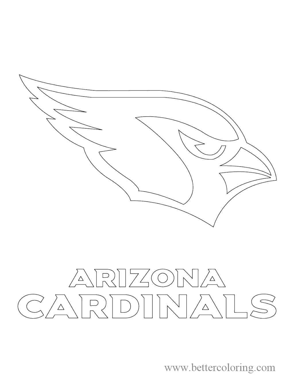 Free Arizona Cardinals Logo Coloring Pages printable