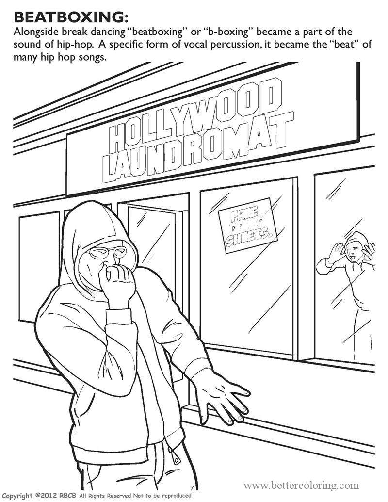 Free Beatboxing Rapper Coloring Pages printable