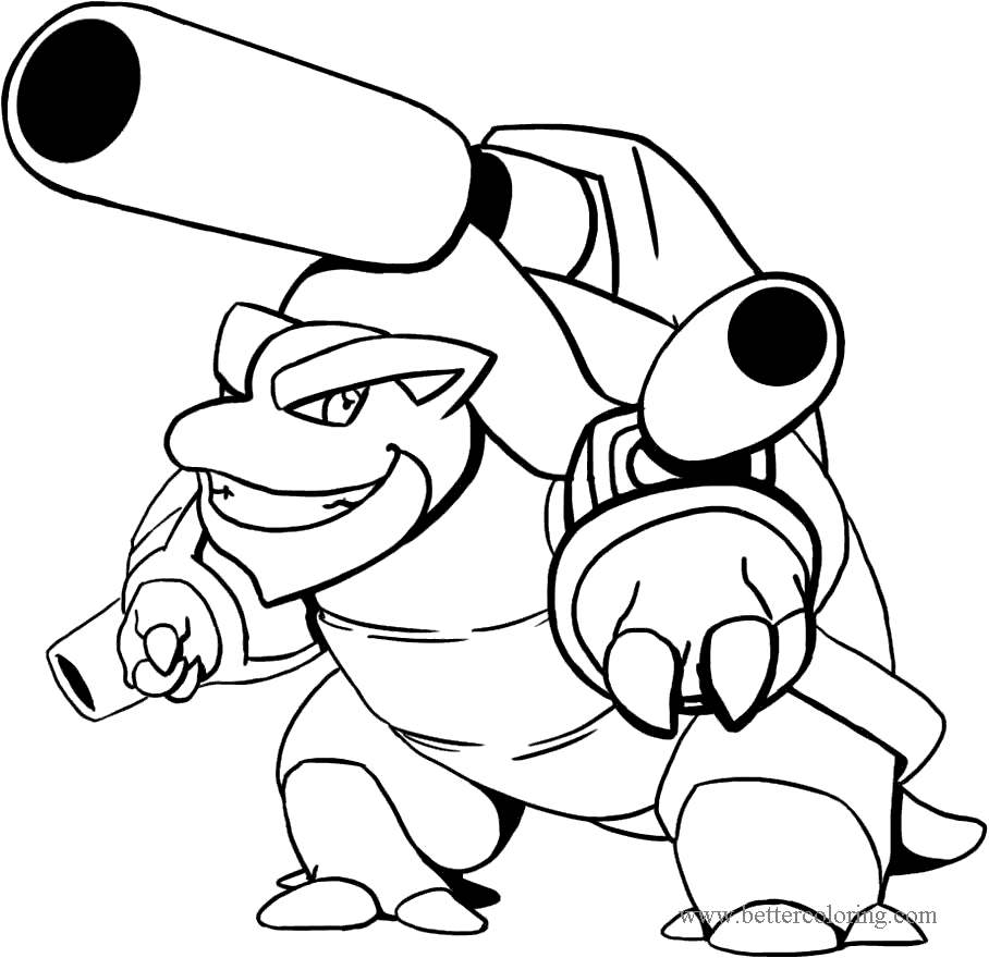 Free Blastoise from Mega Pokemon Coloring Pages printable